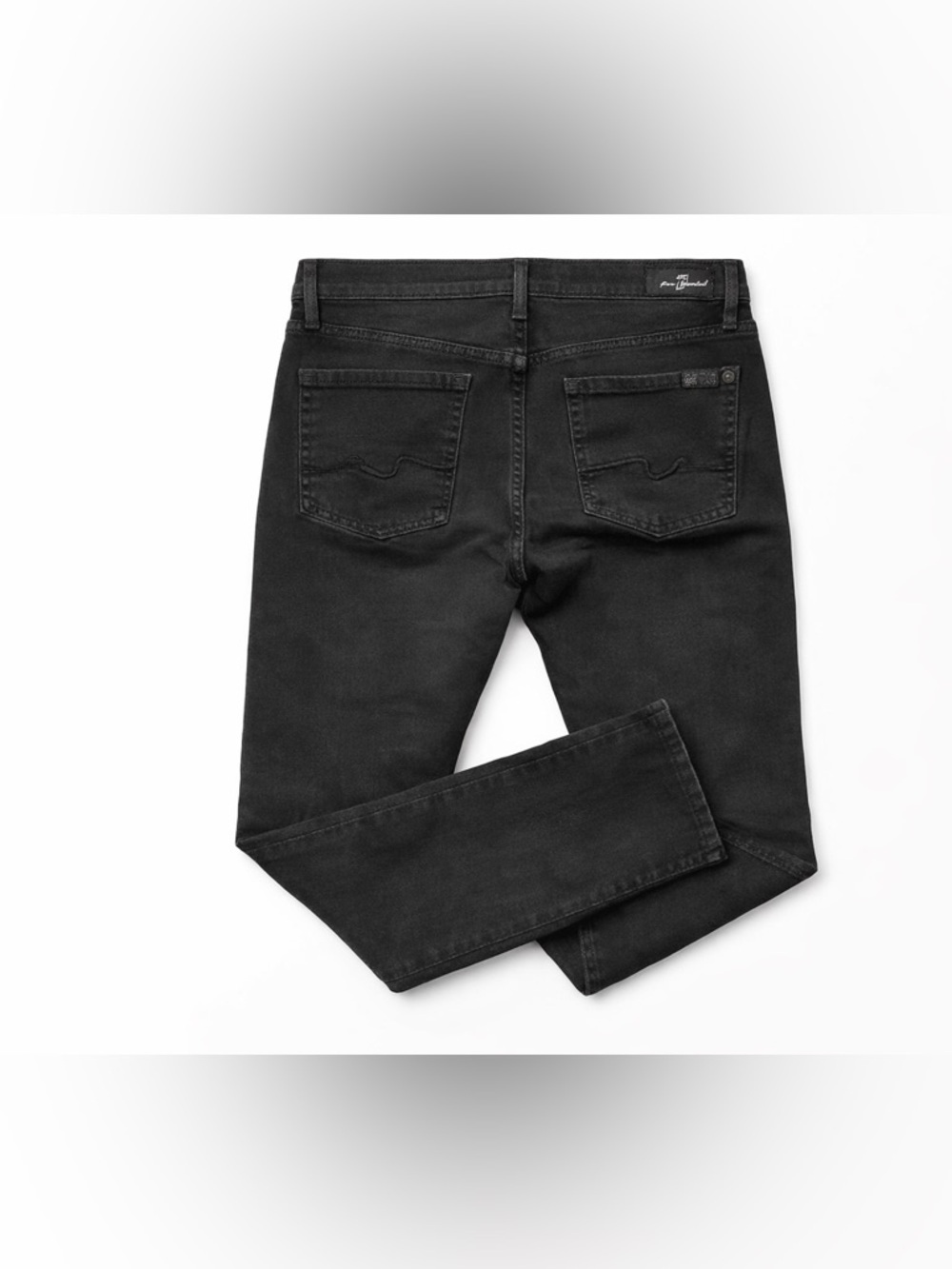 7 For All Mankind Black Skinny Jeans - Slim High-Rise Stretch - Picture 3 of 5